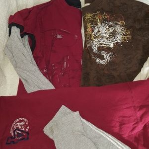 Bundle of 3 long sleeved boys t-shirts  medium 7/8